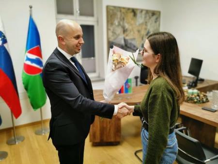 Sprejem pri županu-Eva Barbara Adamič